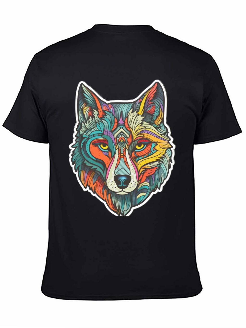 Vibrant Wolf Graphic Tee - Unisex Style