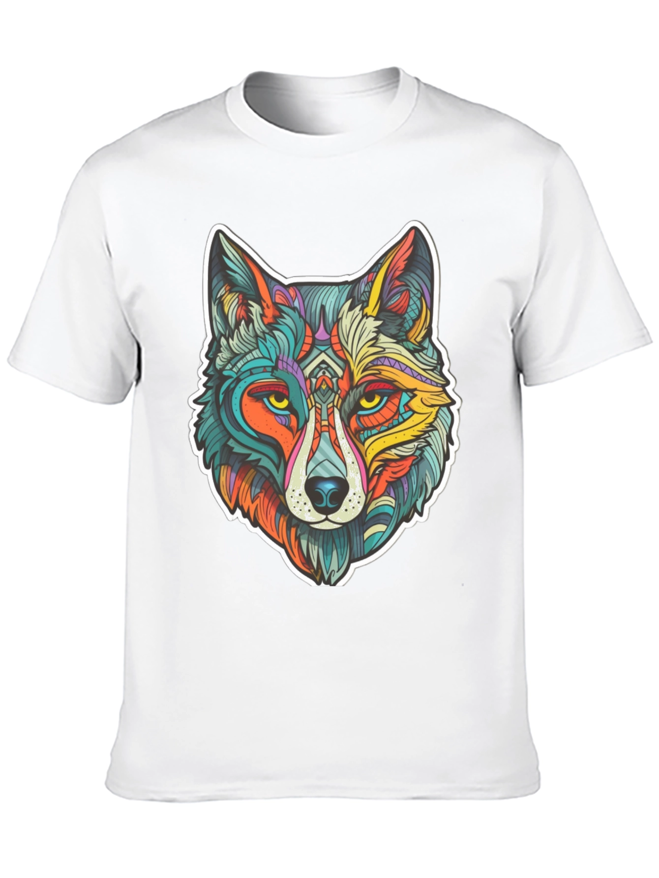 Vibrant Wolf Graphic Tee - Unisex Style