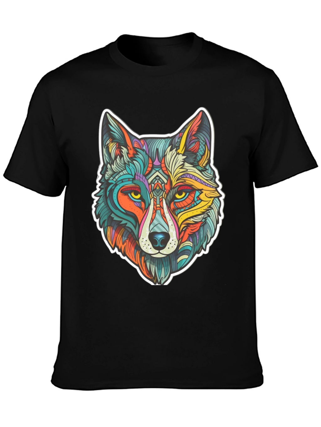 Vibrant Wolf Graphic Tee - Unisex Style