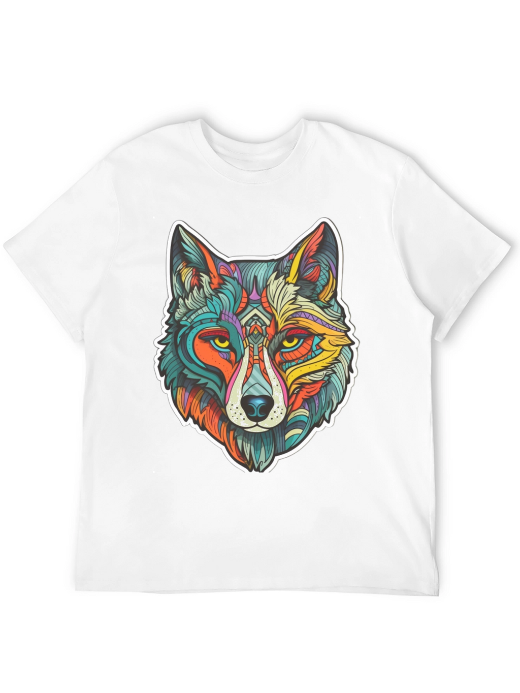 Vibrant Wolf Graphic Tee - Unisex Style
