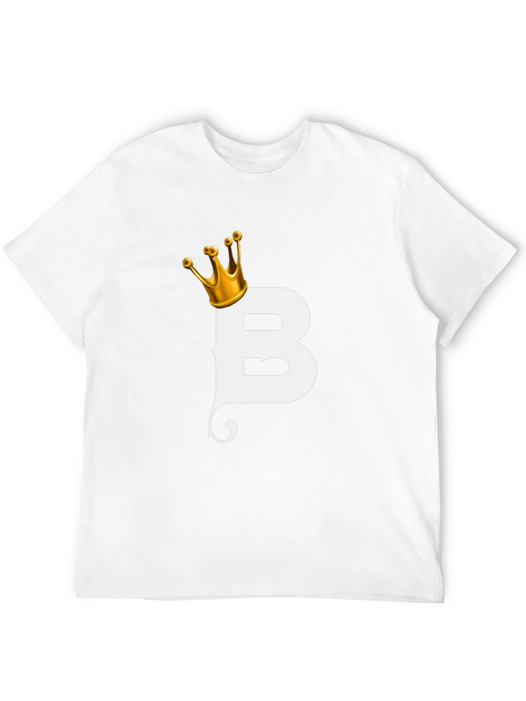 King B Black T-Shirt - Stylish Letter Graphic Tee