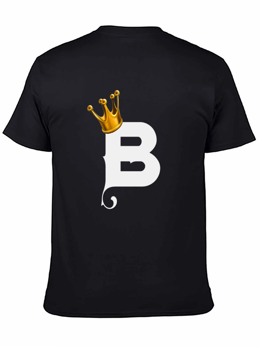 King B Black T-Shirt - Stylish Letter Graphic Tee