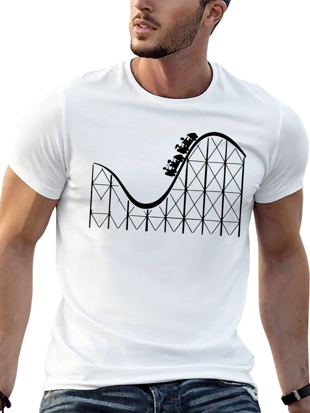Roller Coaster Graphic Tee - Thrill Ride Shirt