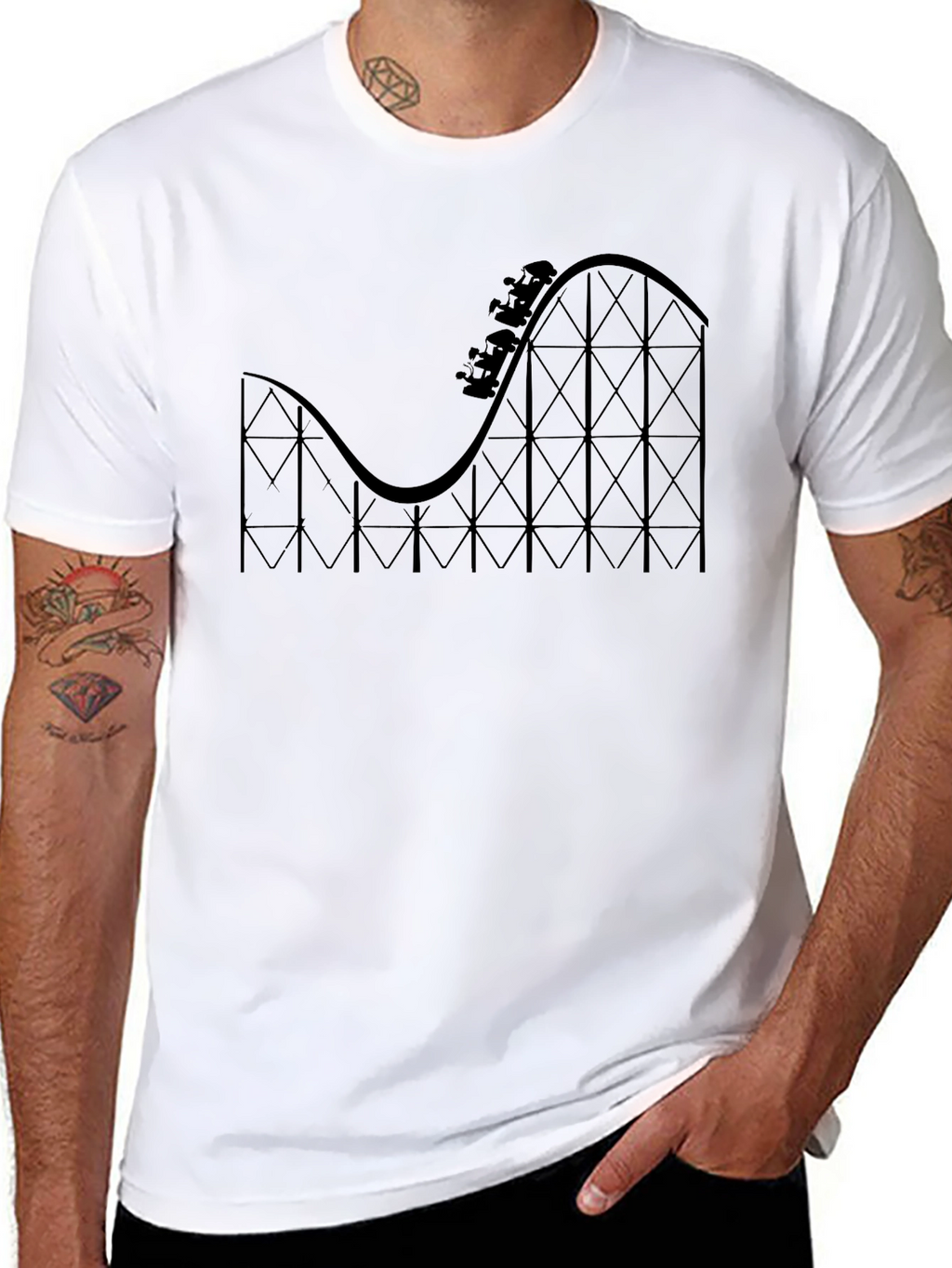 Roller Coaster Graphic Tee - Thrill Ride Shirt