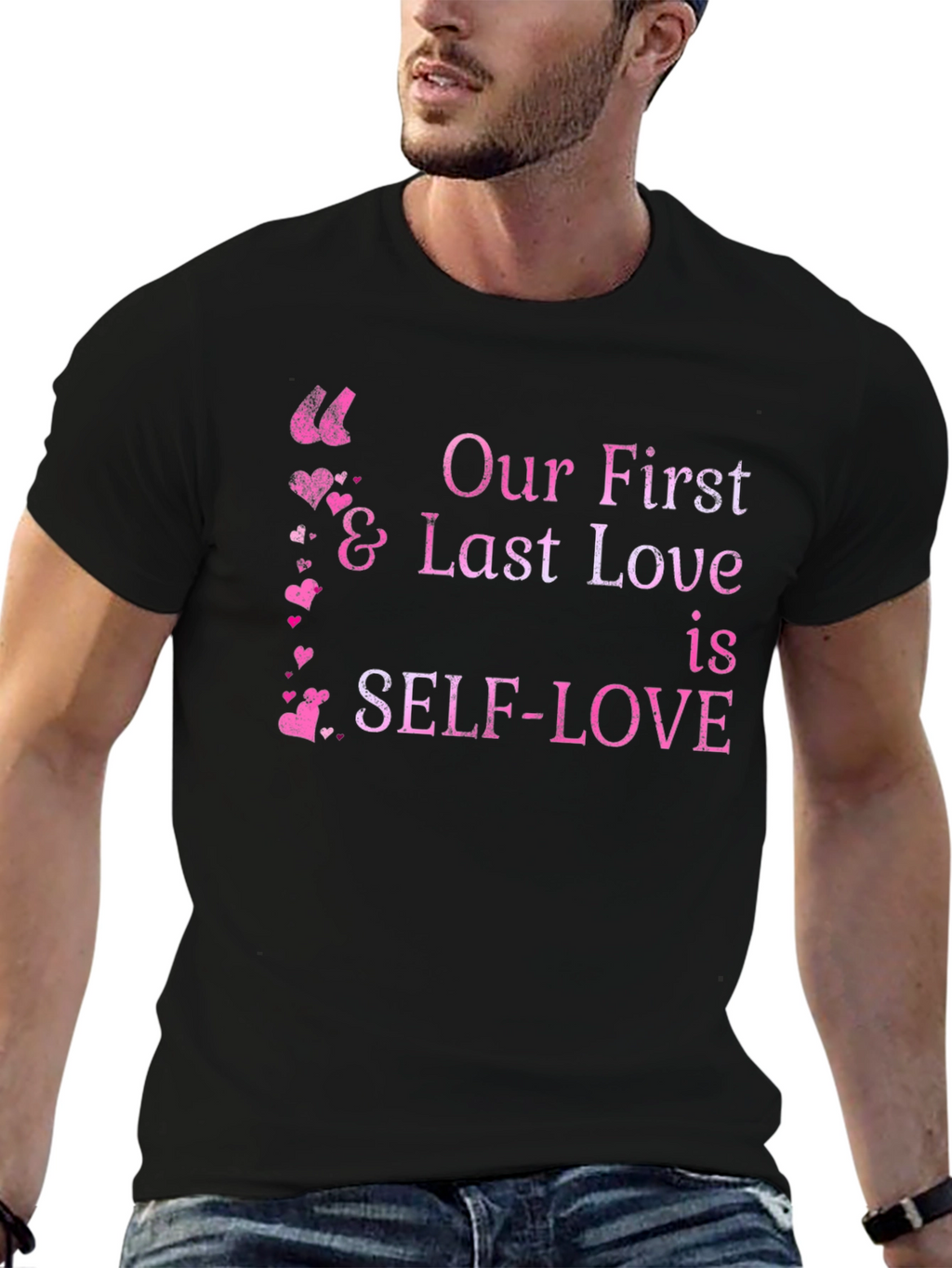 Self-Love First & Last Love Black Graphic Tee