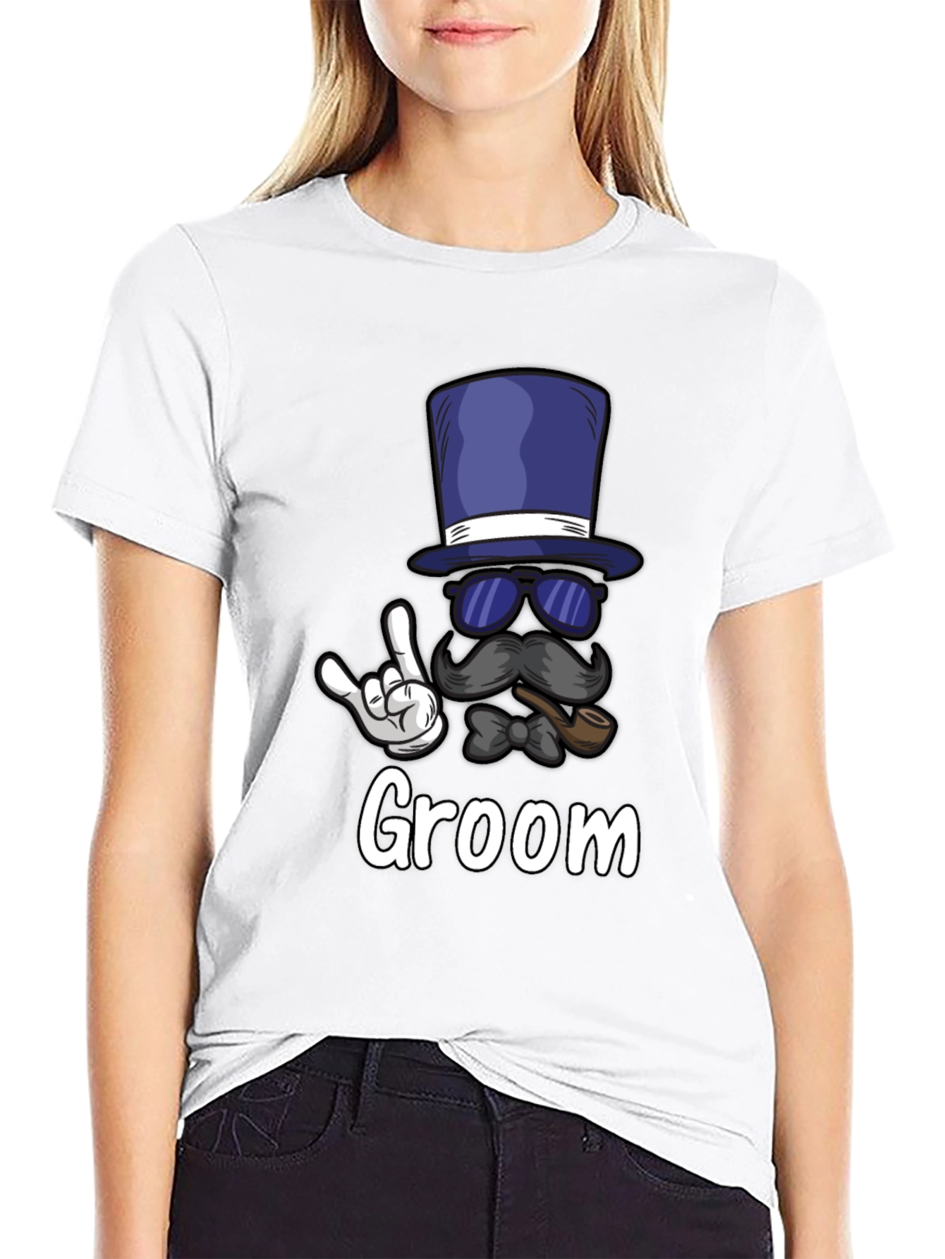 Groom Bachelor Party T-Shirt: Fun Top Hat Design