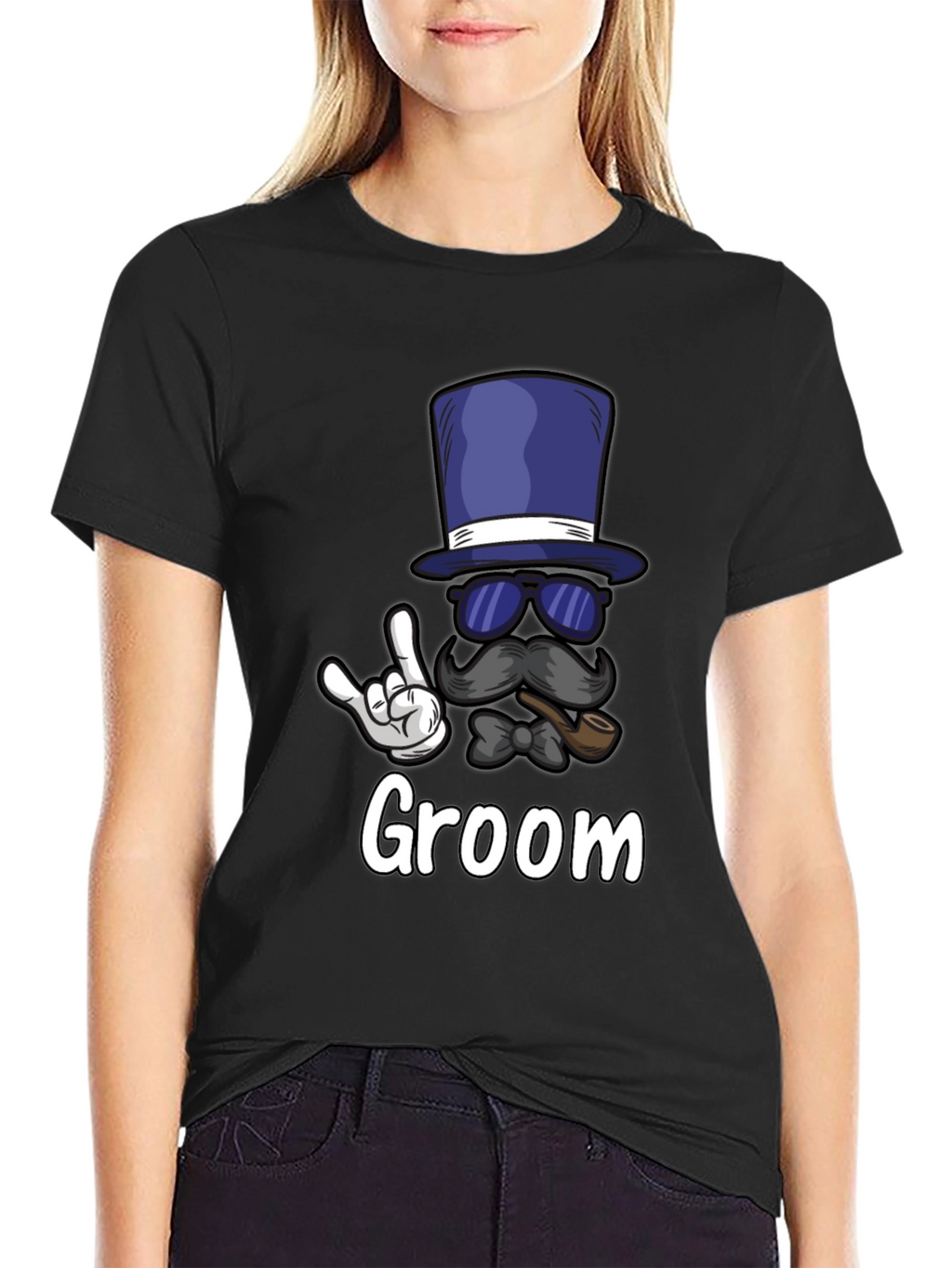 Groom Bachelor Party T-Shirt: Fun Top Hat Design