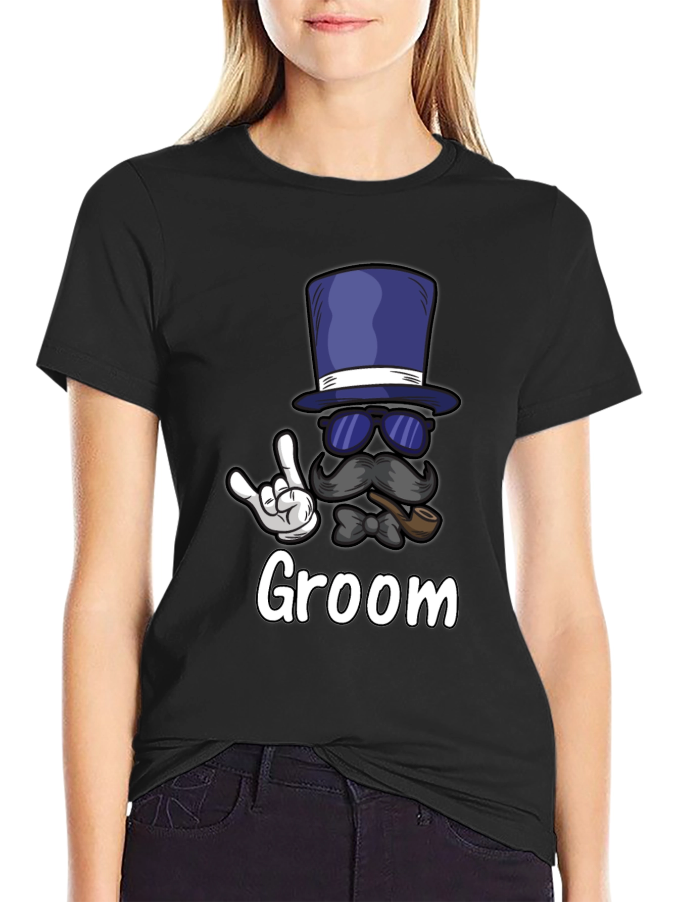Groom Bachelor Party T-Shirt: Fun Top Hat Design