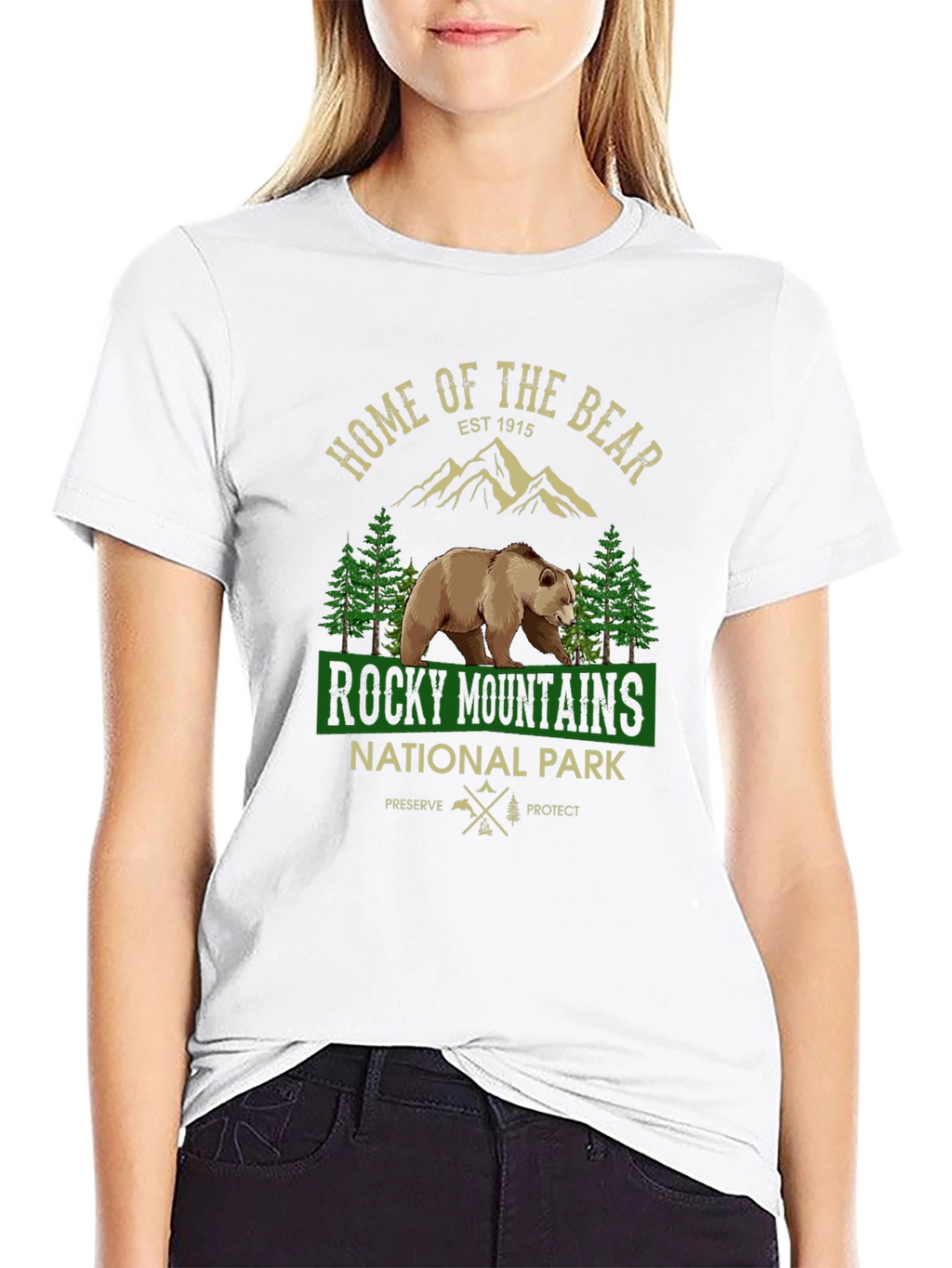 Rocky Mountains National Park Bear Graphic T-Shirt