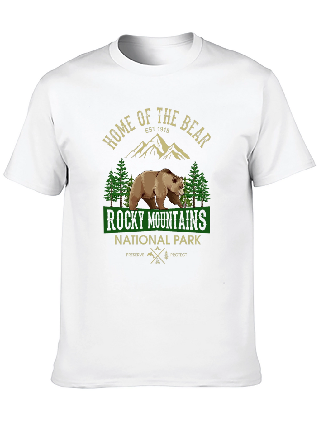 Rocky Mountains National Park Bear Graphic T-Shirt