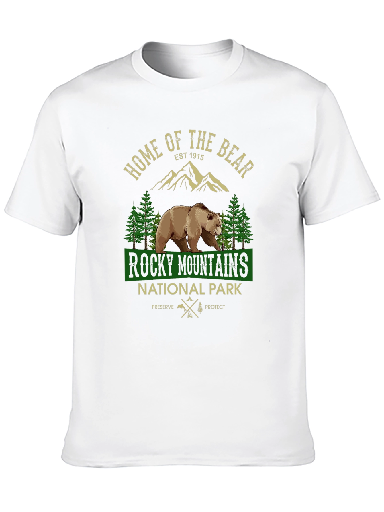 Rocky Mountains National Park Bear Graphic T-Shirt