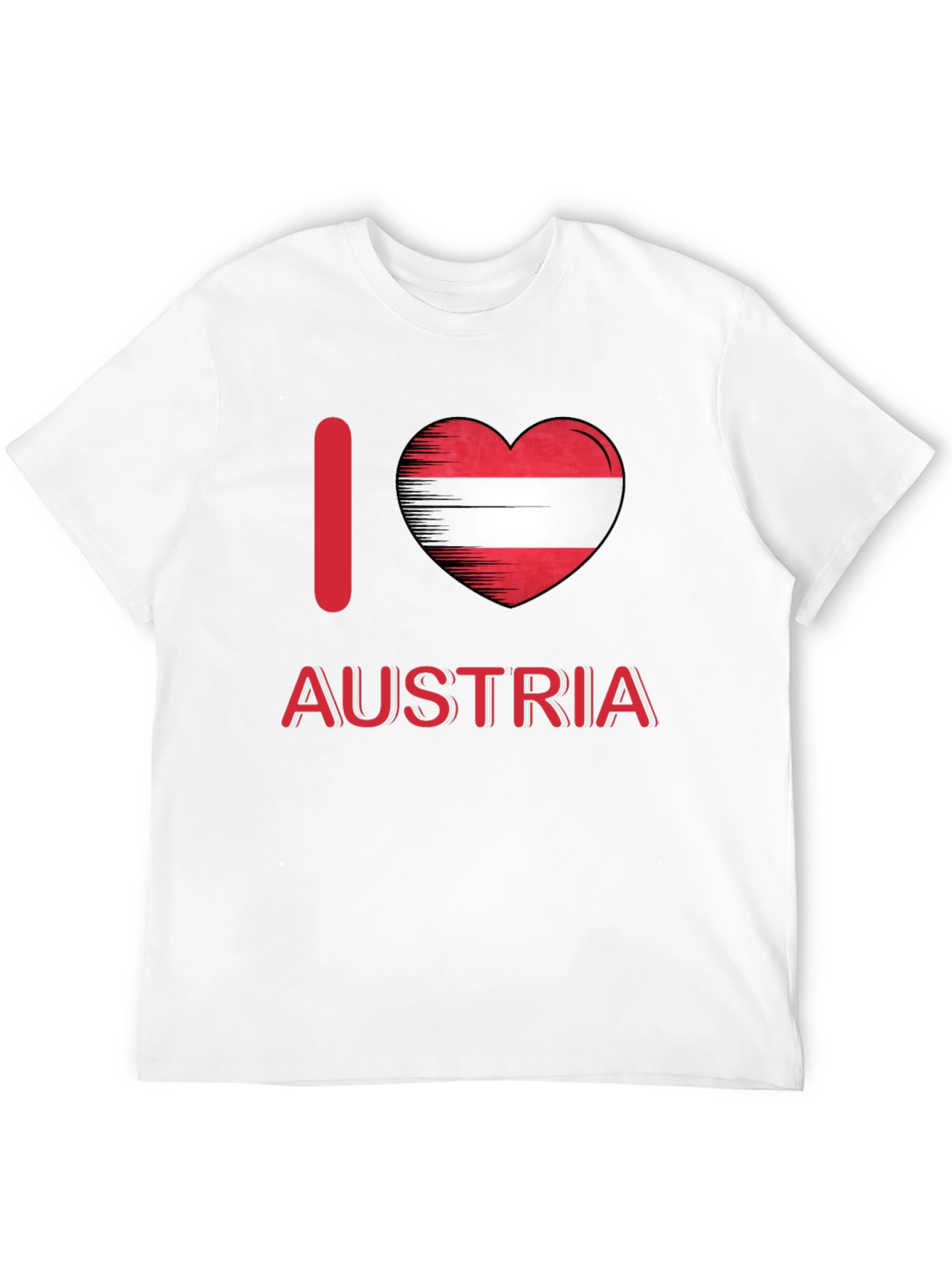I Love Austria T-Shirt Austrian Flag Heart