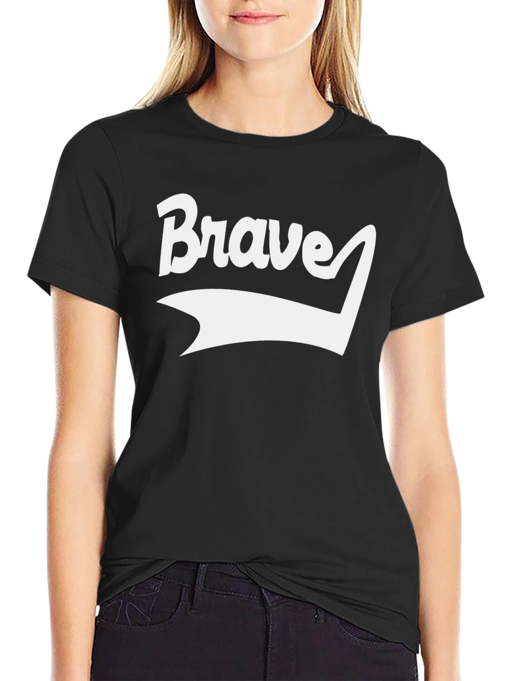 Brave Graphic Tee - Black Short Sleeve T-Shirt