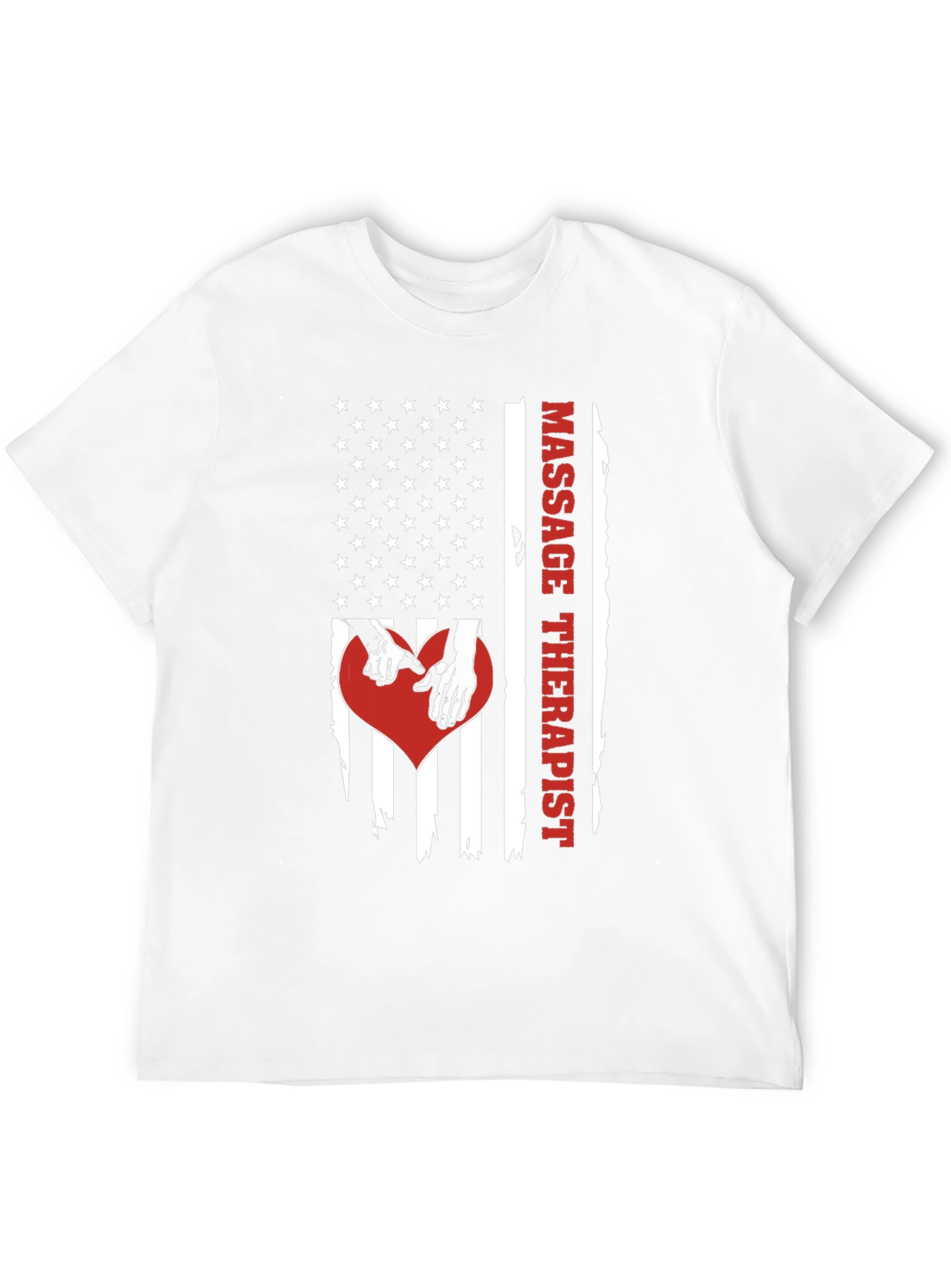 Massage Therapist American Flag Graphic T-Shirt