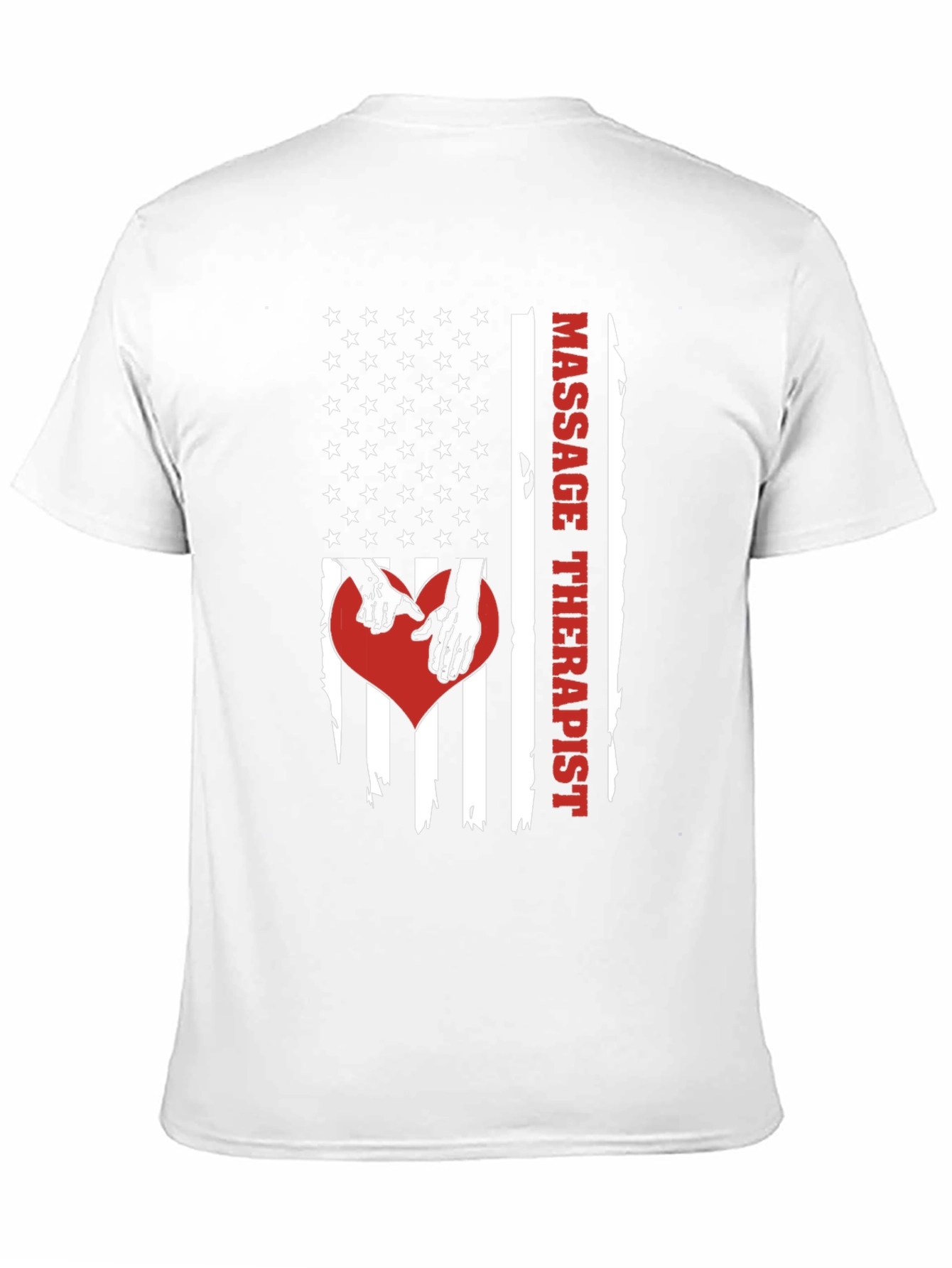 Massage Therapist American Flag Graphic T-Shirt
