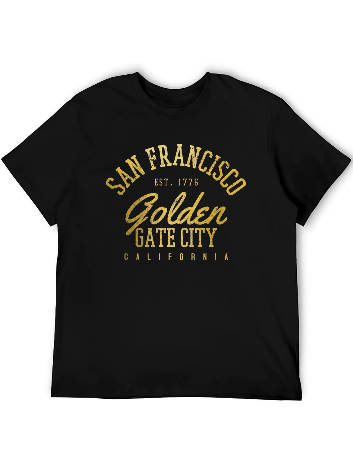 San Francisco Golden Gate City Black T-Shirt