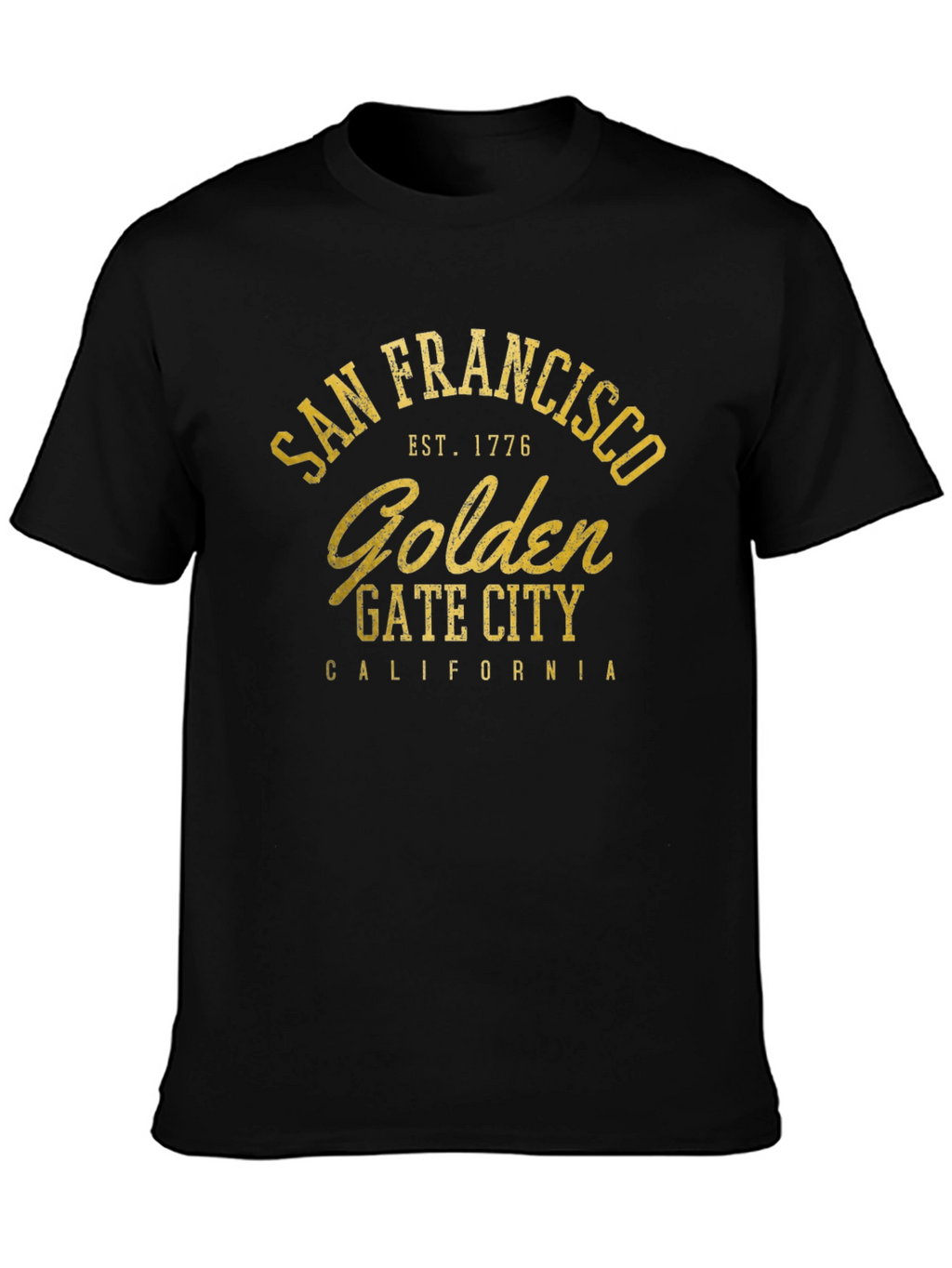 San Francisco Golden Gate City Black T-Shirt