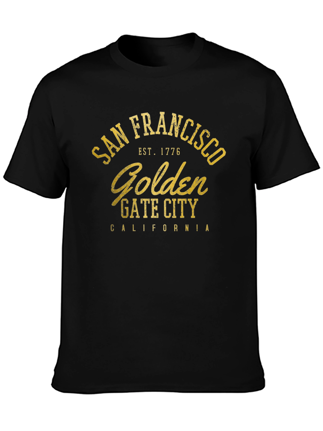 San Francisco Golden Gate City Black T-Shirt