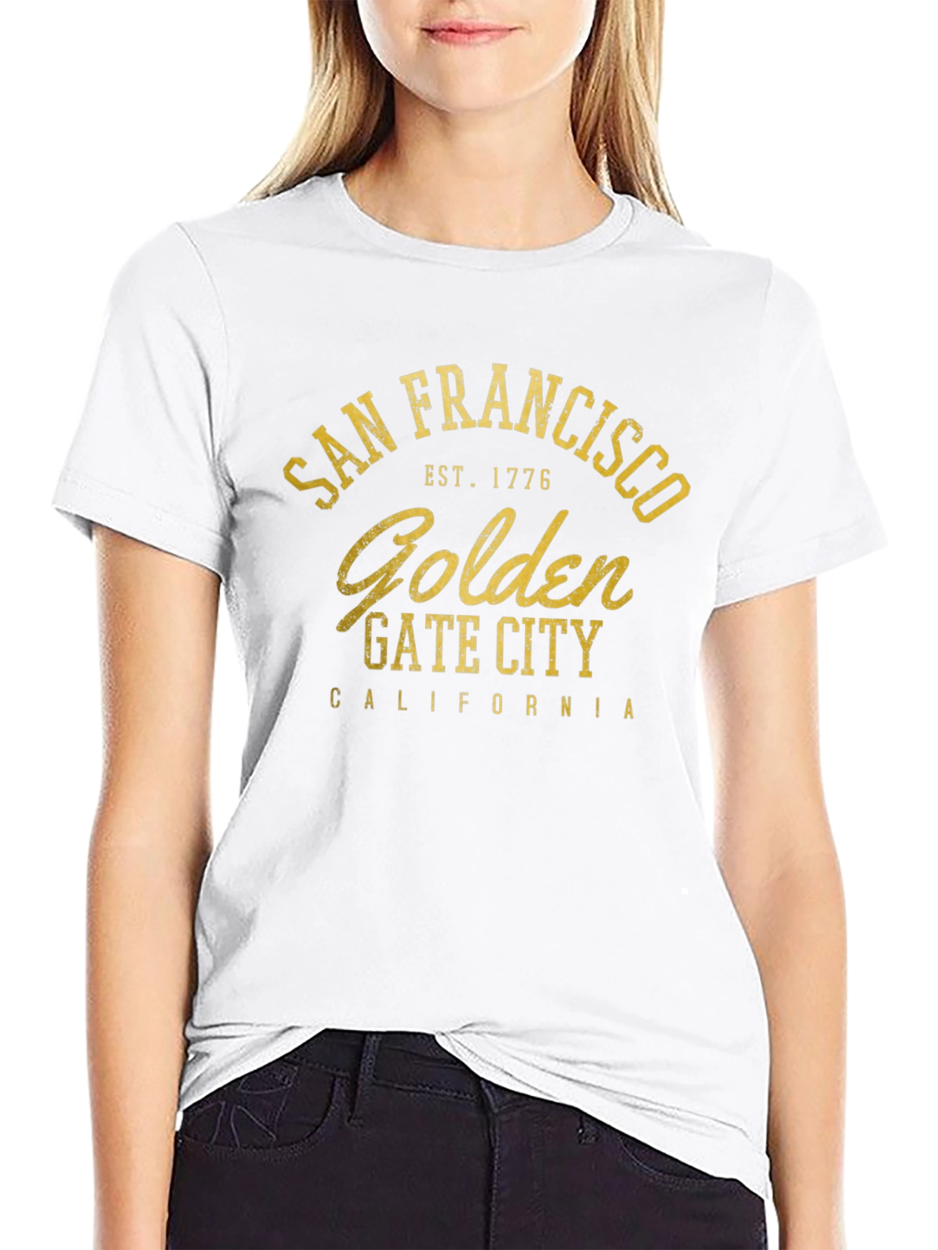 San Francisco Golden Gate City Black T-Shirt