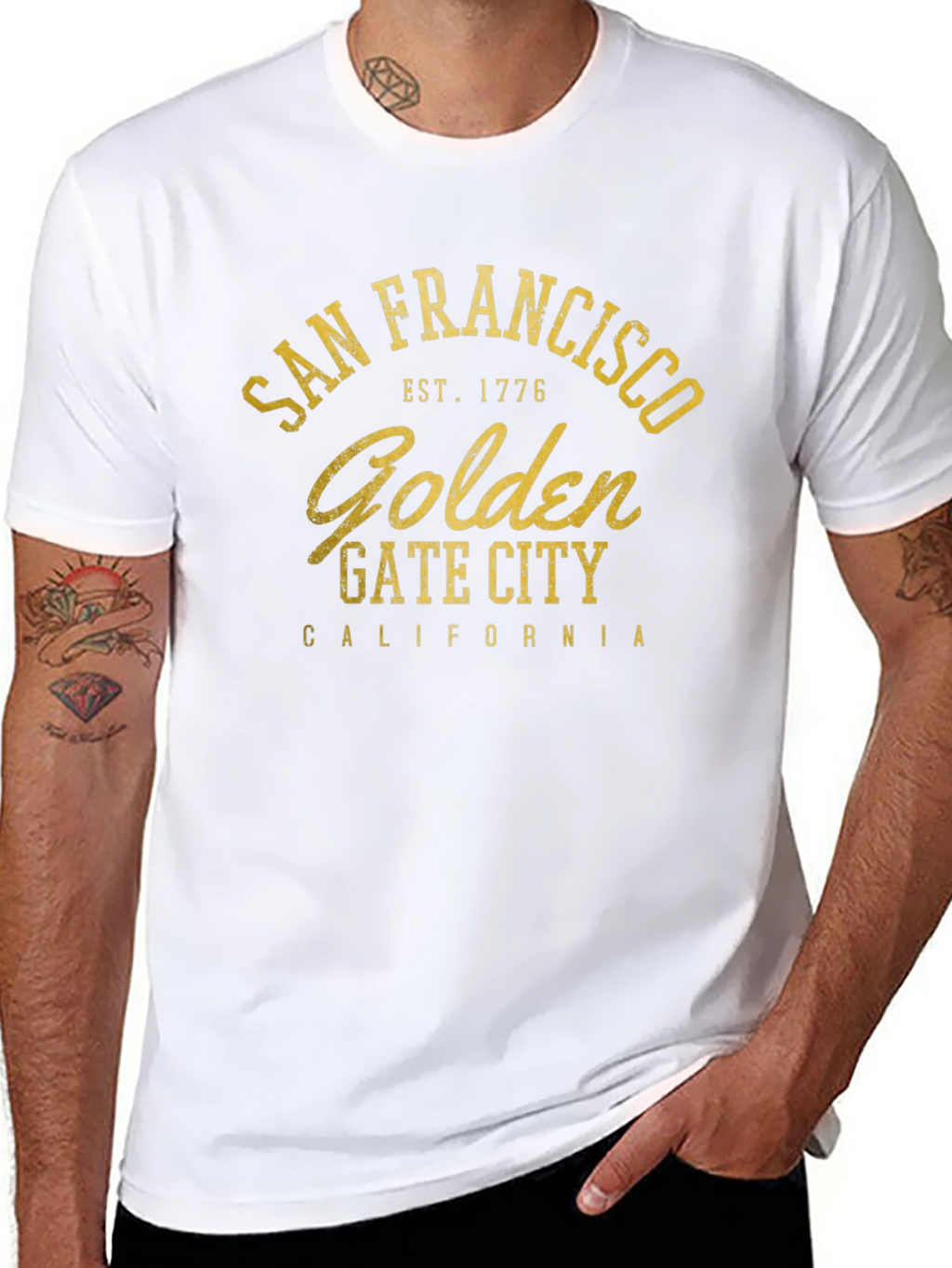 San Francisco Golden Gate City Black T-Shirt