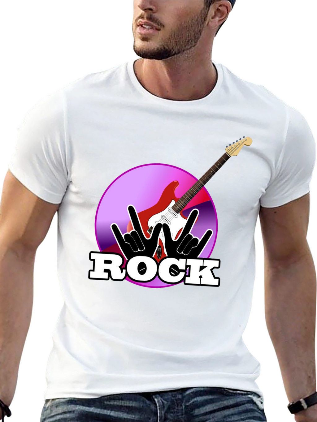 Rock Guitar Graphic T-Shirt - Music Lover Tee
