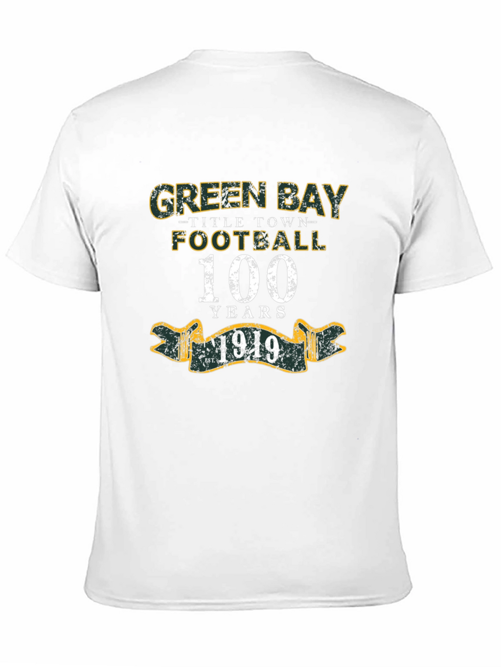 Green Bay Football 100 Years Black T-Shirt