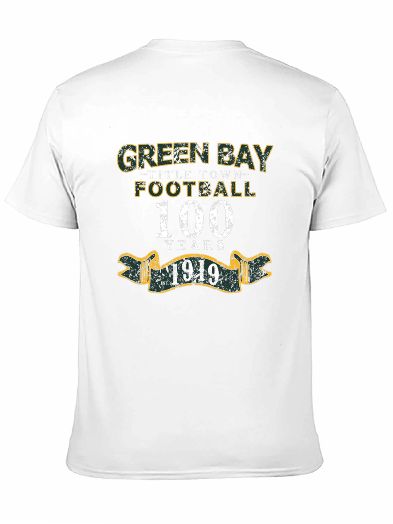 Green Bay Football 100 Years Black T-Shirt