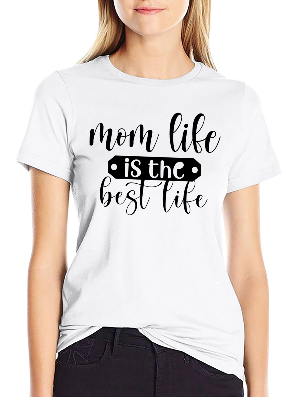 Mom Life Best Life T-Shirt Black Casual