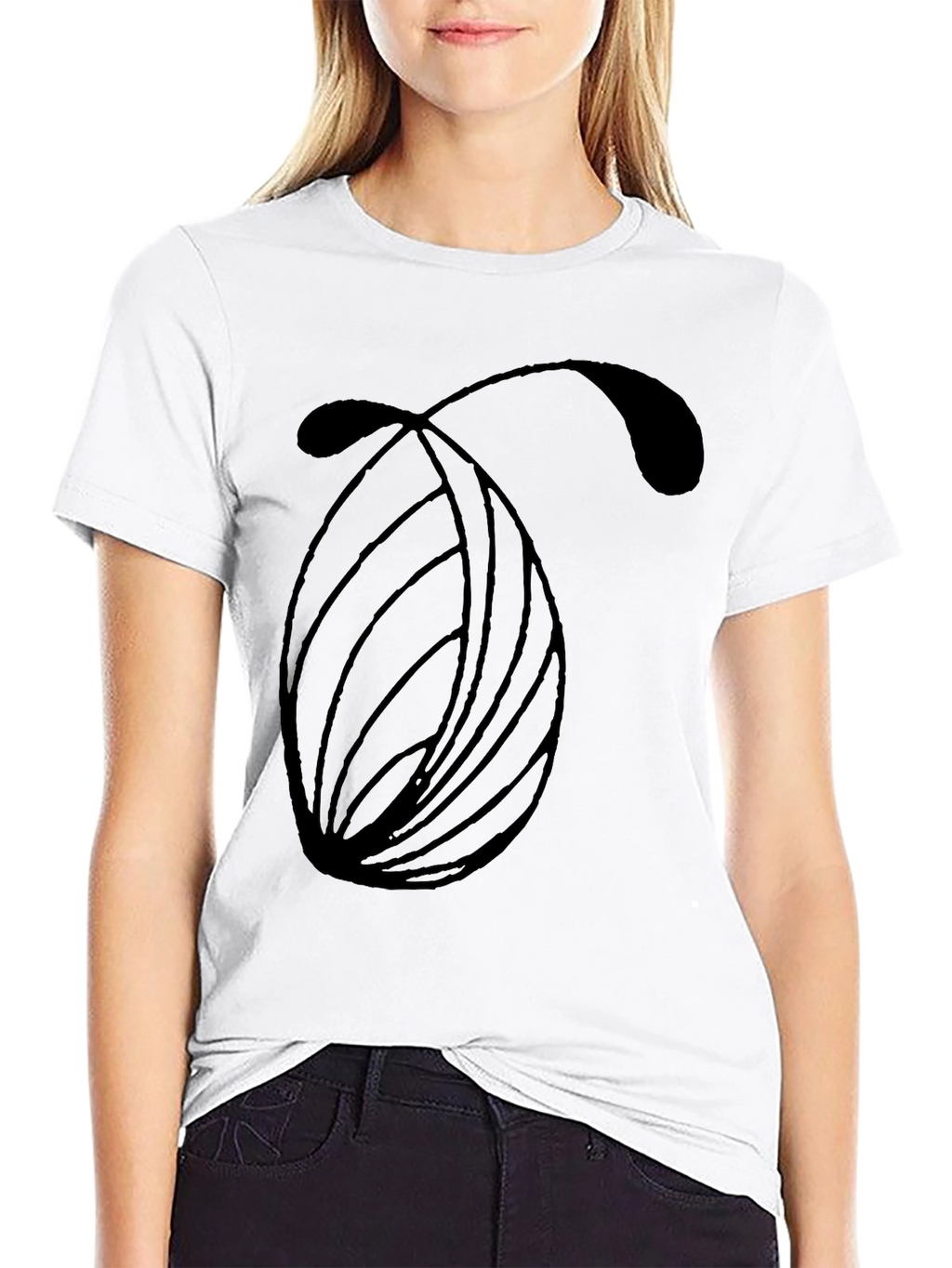 Modern Abstract Graphic Black T-Shirt