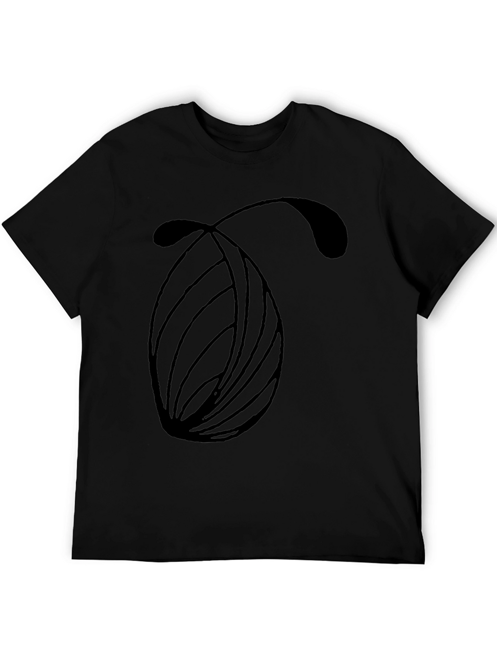 Modern Abstract Graphic Black T-Shirt
