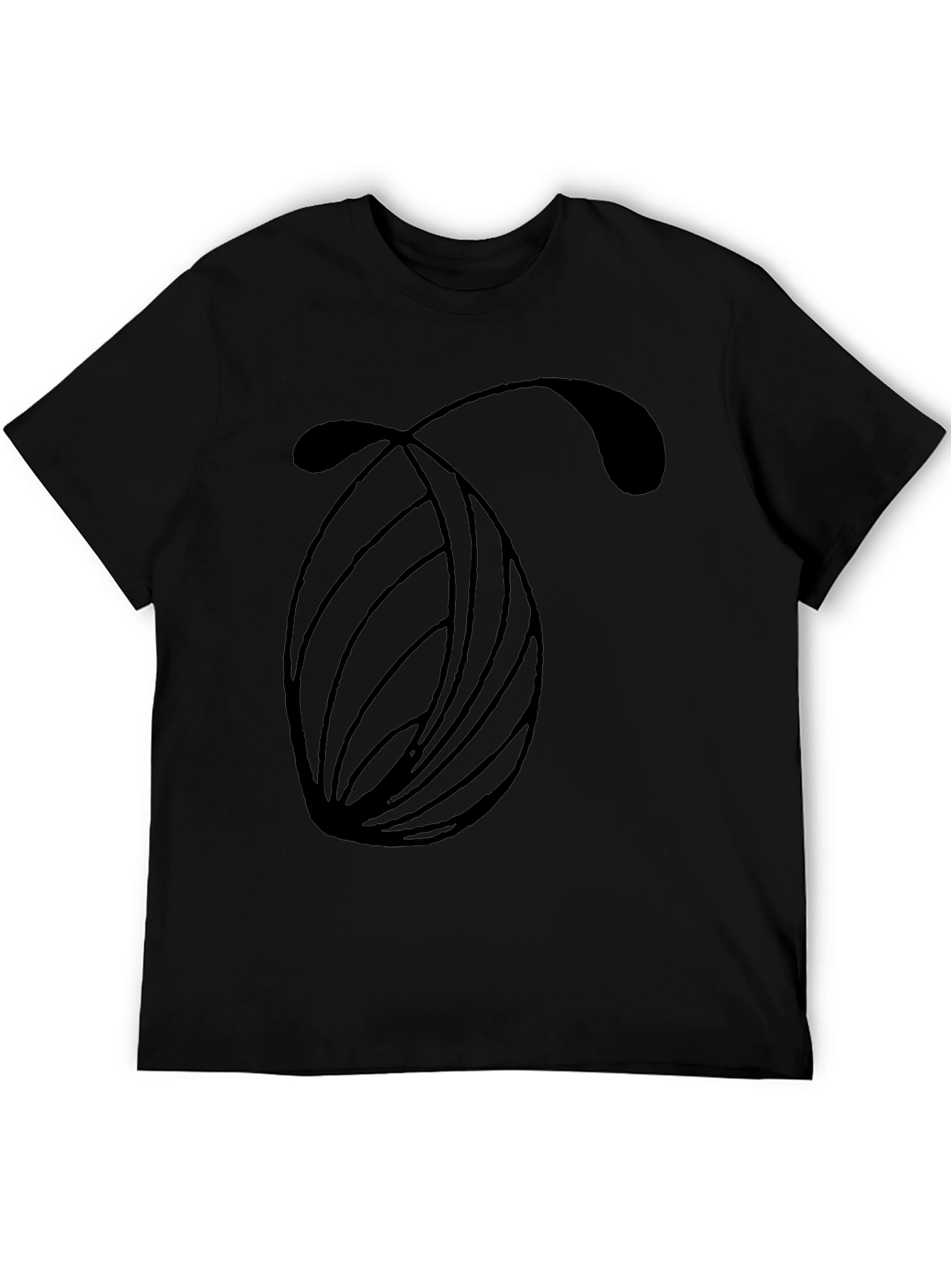Modern Abstract Graphic Black T-Shirt
