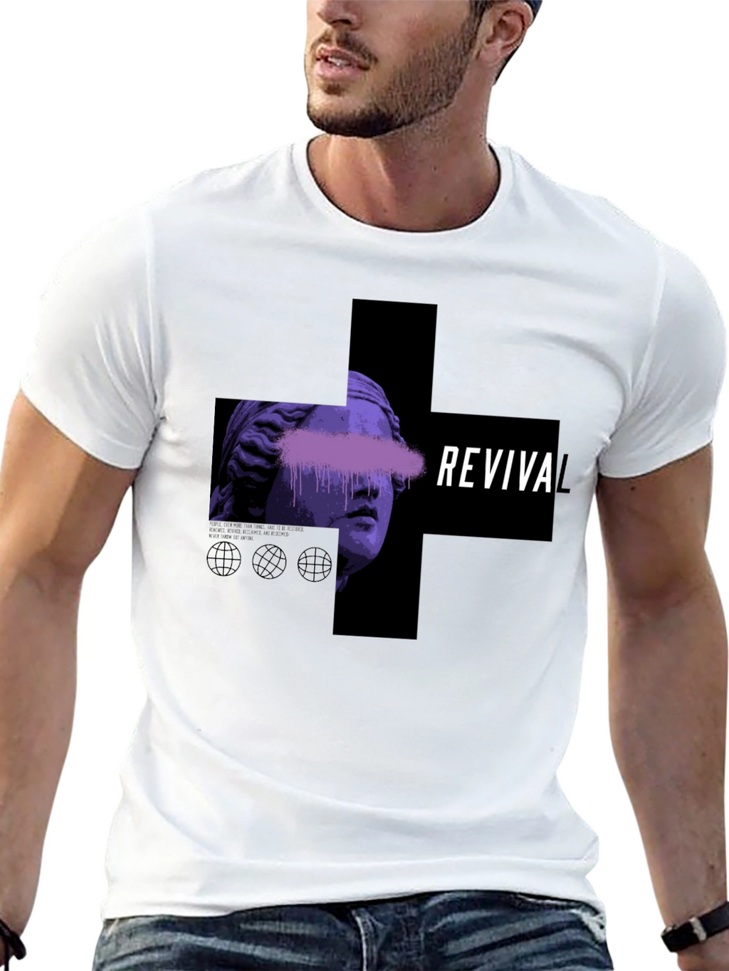Revival Graphic Print Black T-Shirt