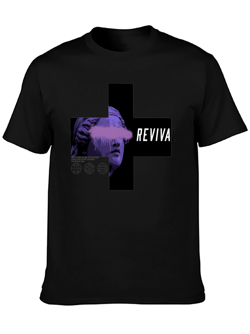 Revival Graphic Print Black T-Shirt