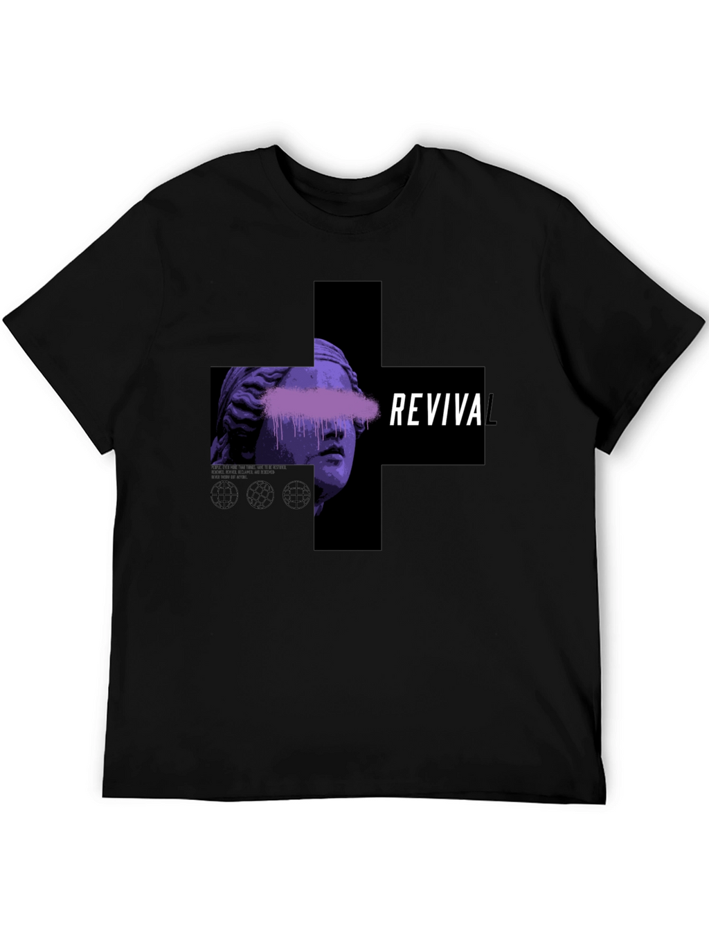 Revival Graphic Print Black T-Shirt
