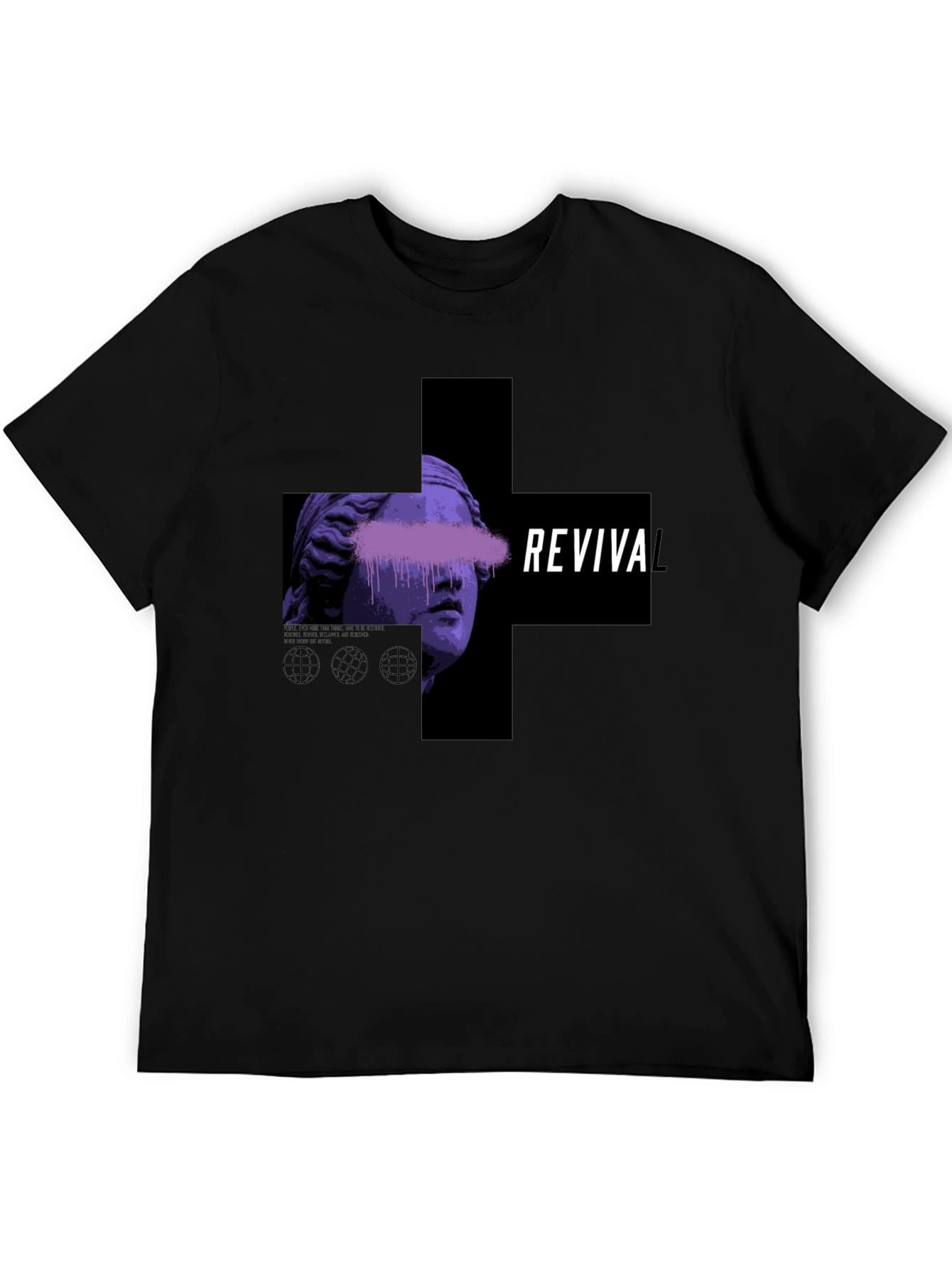 Revival Graphic Print Black T-Shirt