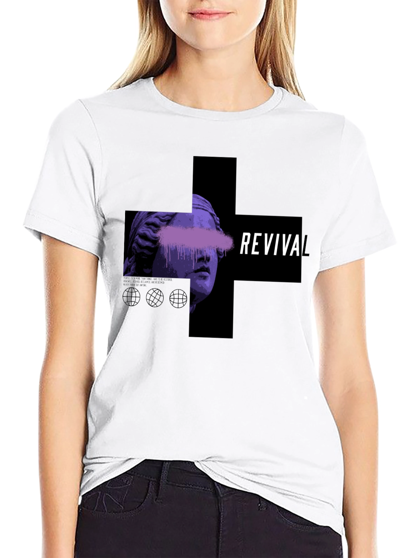 Revival Graphic Print Black T-Shirt
