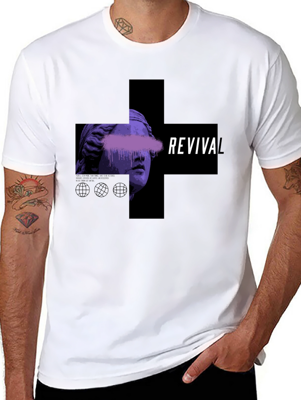 Revival Graphic Print Black T-Shirt