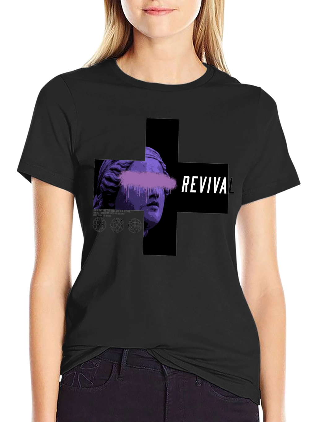 Revival Graphic Print Black T-Shirt