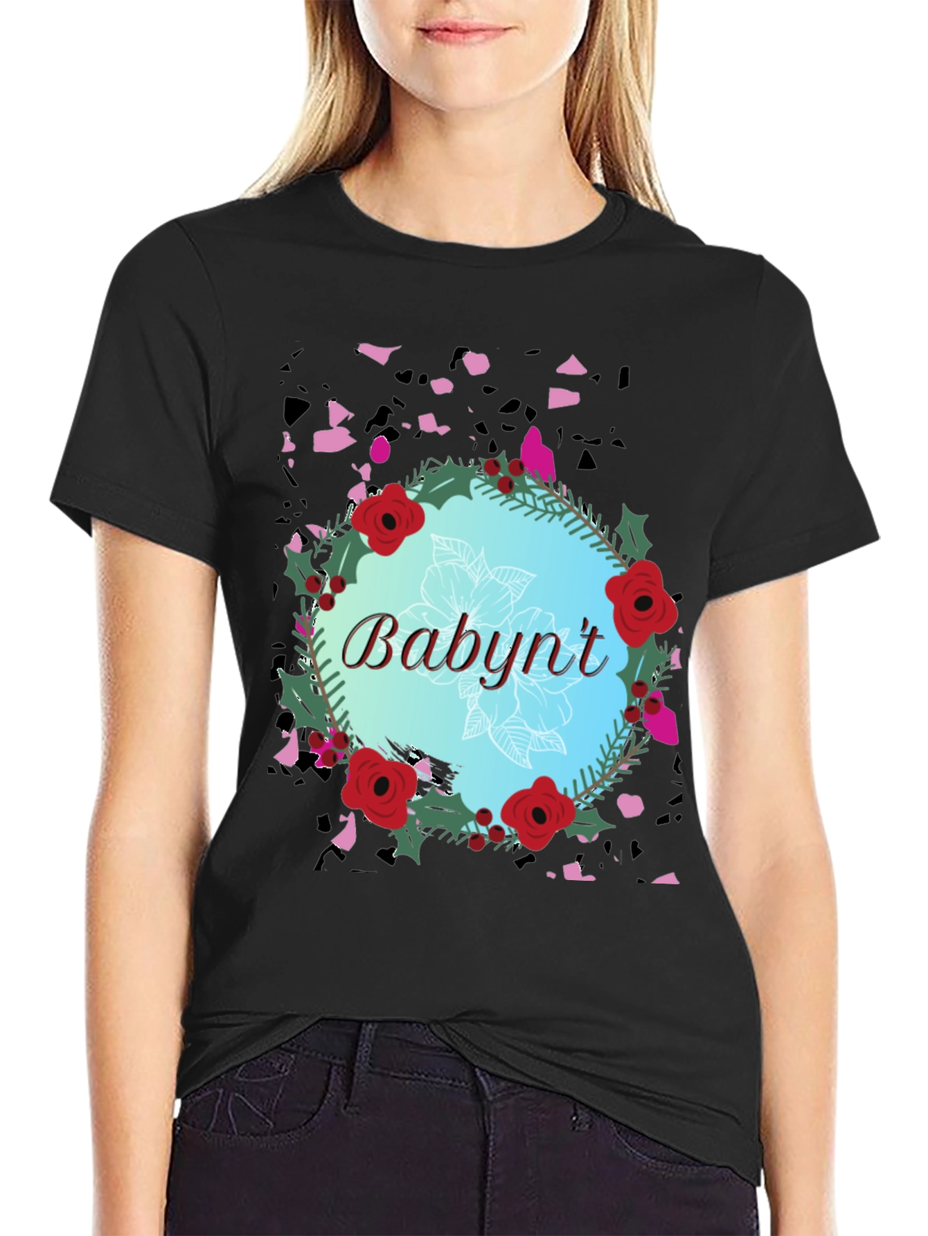 Babynt Floral Graphic T-Shirt - Soft Cotton Blend