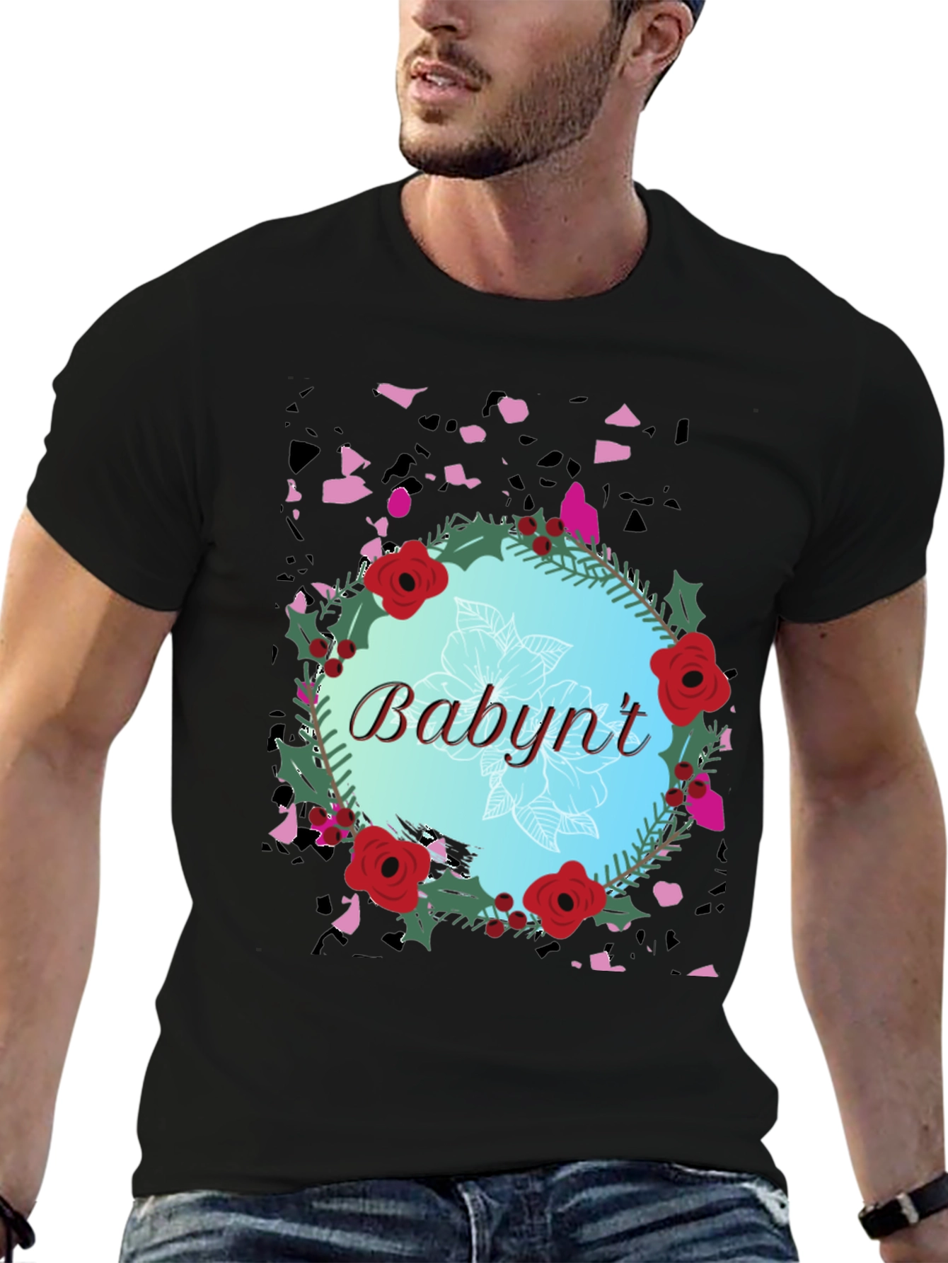 Babynt Floral Graphic T-Shirt - Soft Cotton Blend