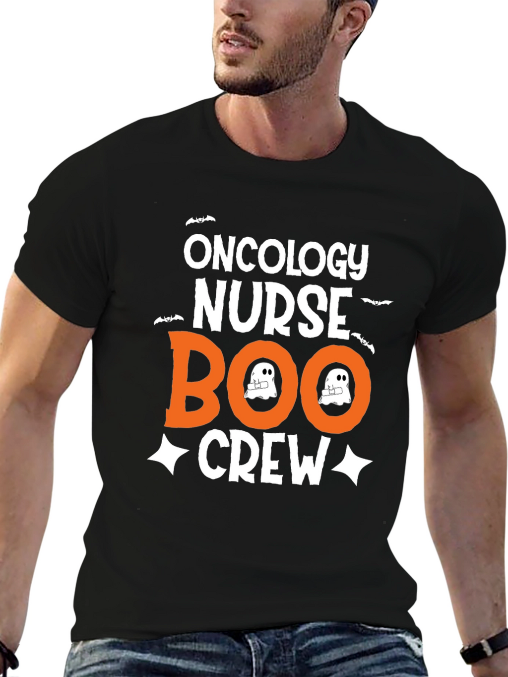 Oncology Nurse Boo Crew T-Shirt - Halloween Tee