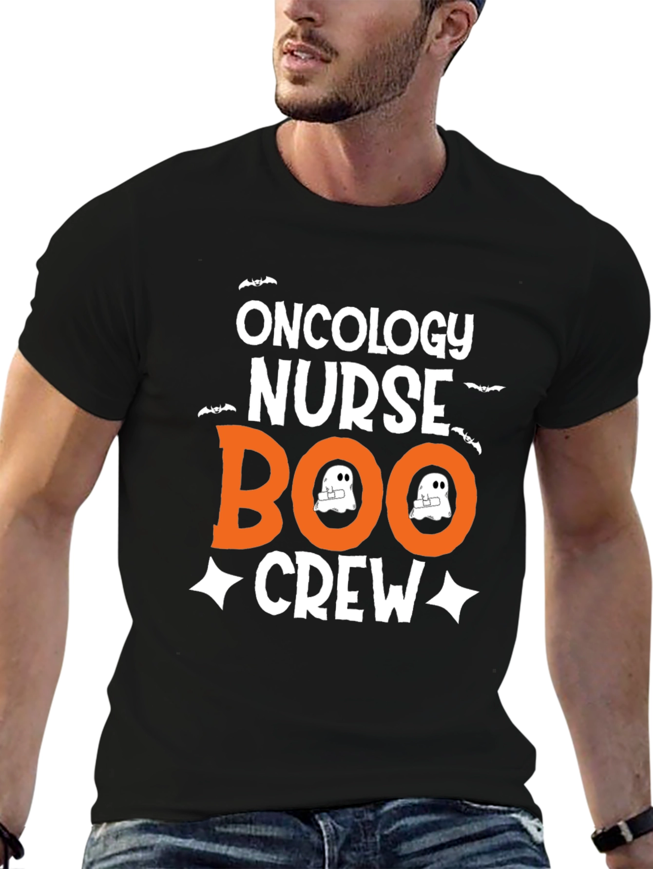 Oncology Nurse Boo Crew T-Shirt - Halloween Tee