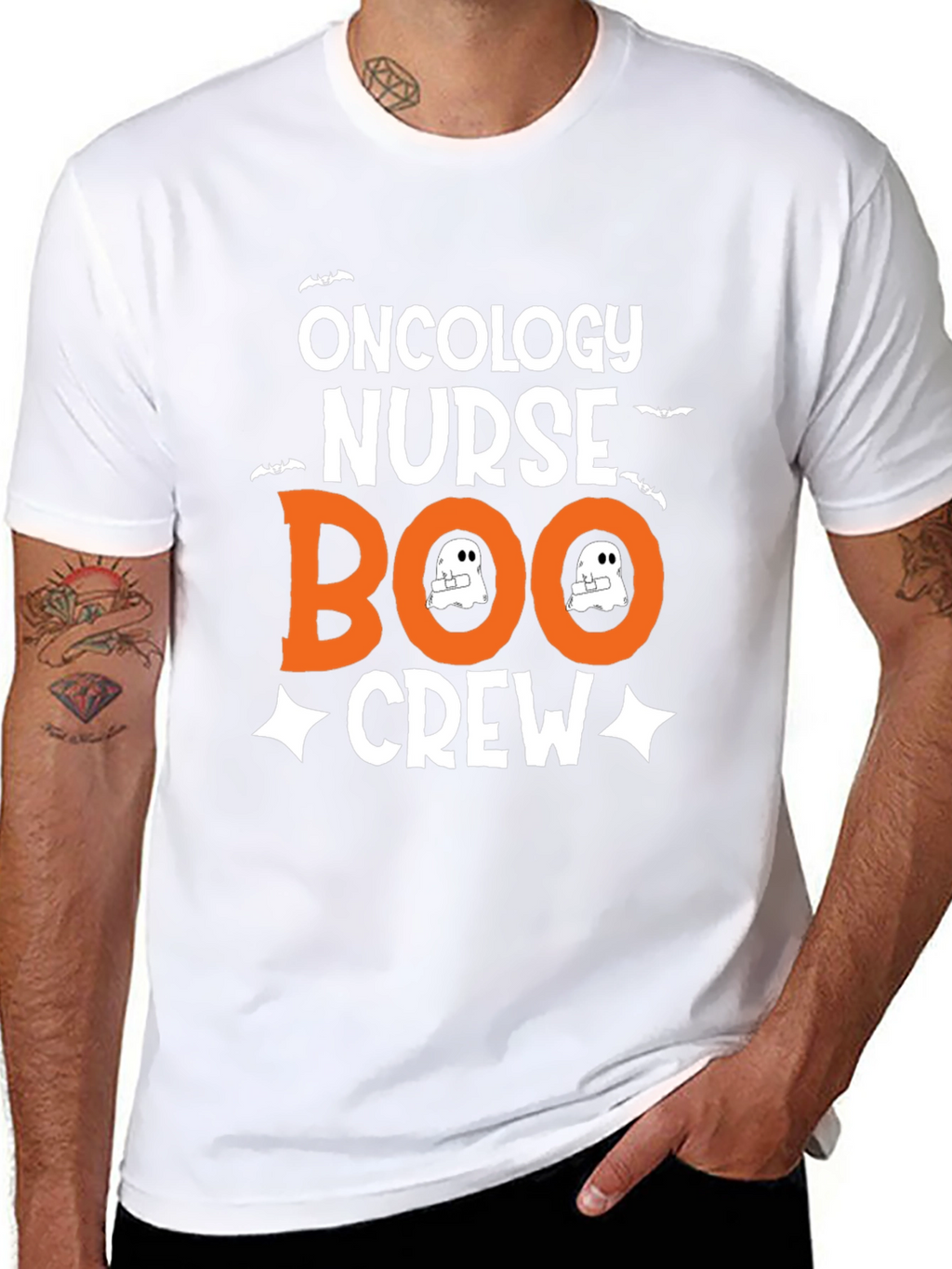 Oncology Nurse Boo Crew T-Shirt - Halloween Tee