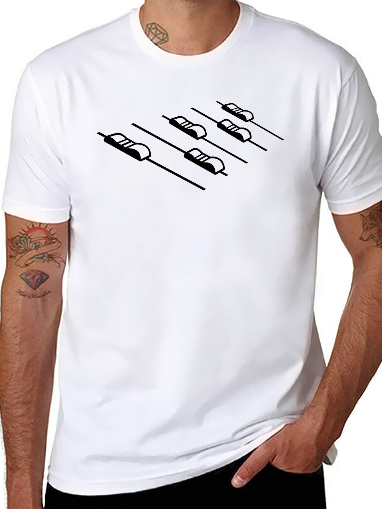 Mixer Faders Graphic Tee - Modern DJ Style