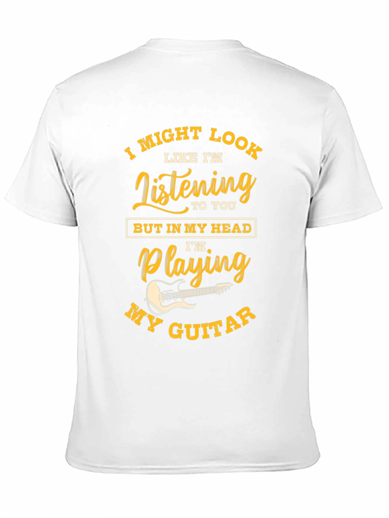 Musicians Humor Tee - Im Playing My Guitar