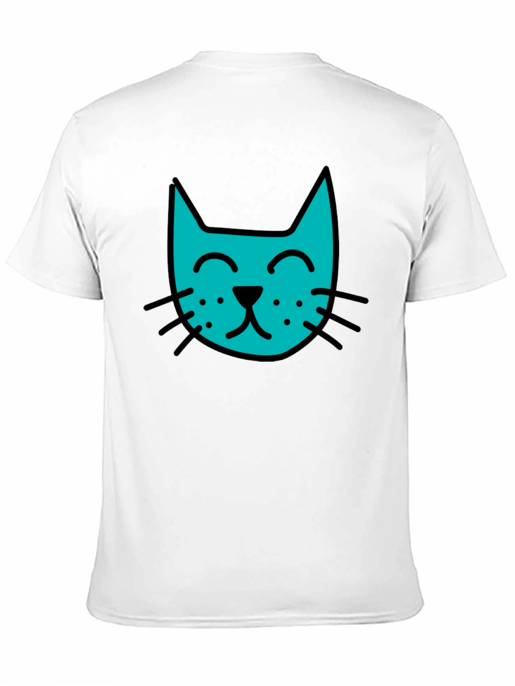 Cool Cat Tee - Black Cotton Blend Casual T-Shirt