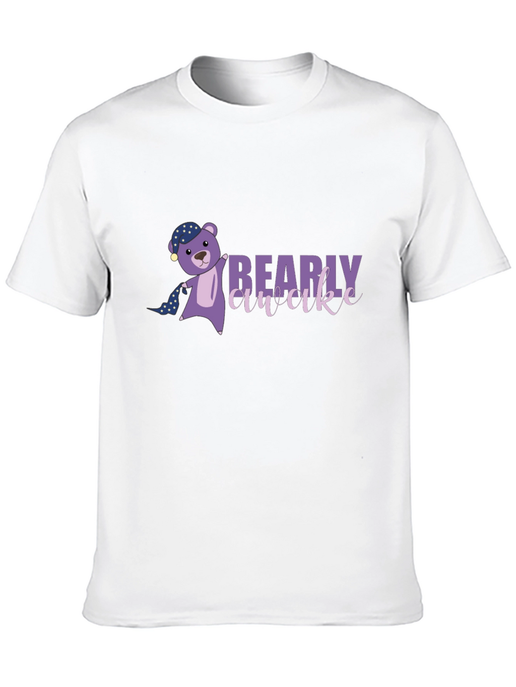 Bearly Awake Graphic Tee - Black Cotton T-Shirt
