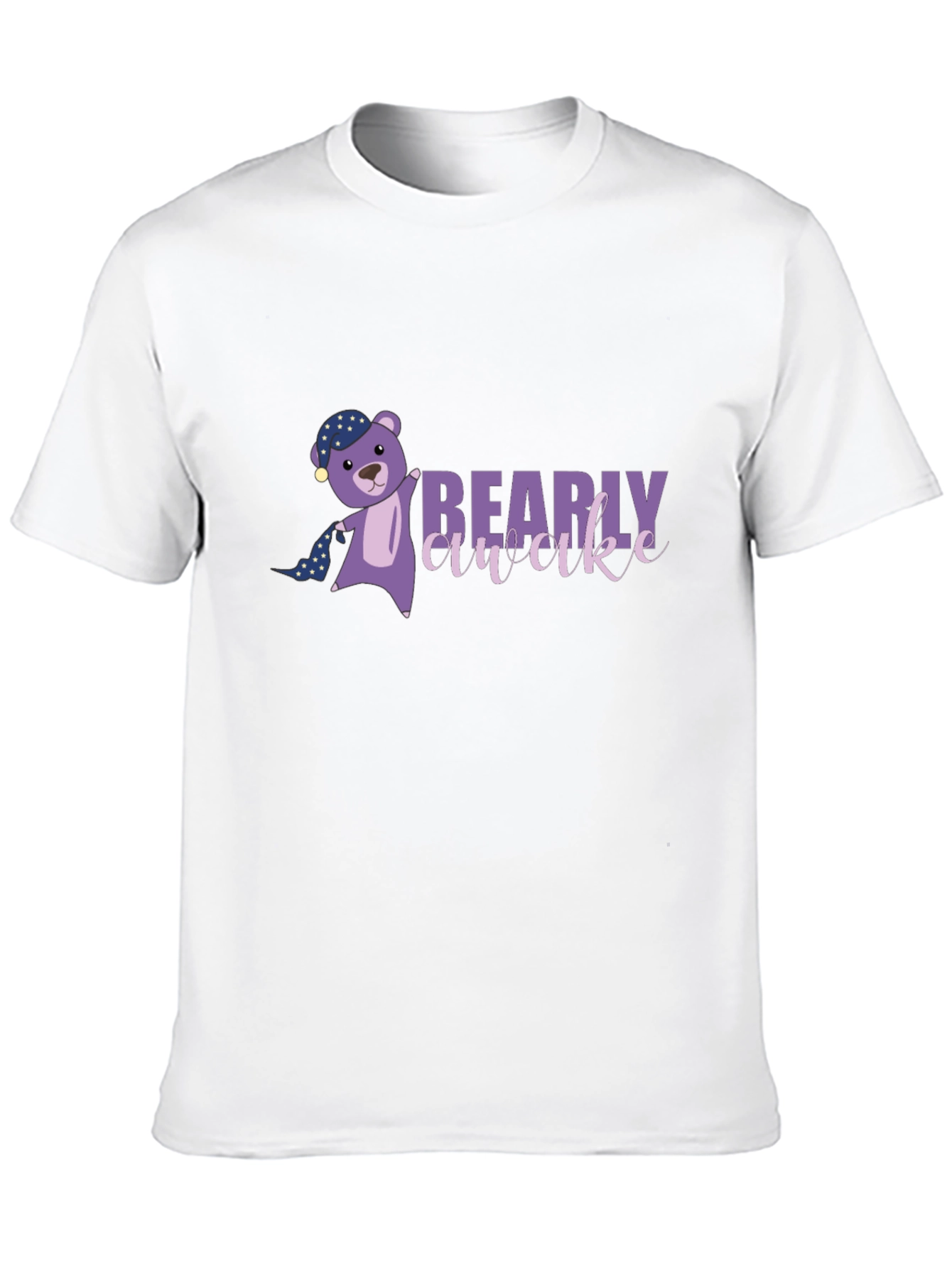 Bearly Awake Graphic Tee - Black Cotton T-Shirt