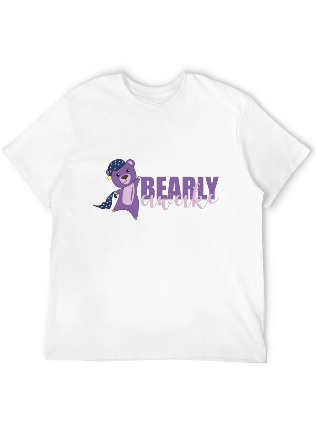 Bearly Awake Graphic Tee - Black Cotton T-Shirt