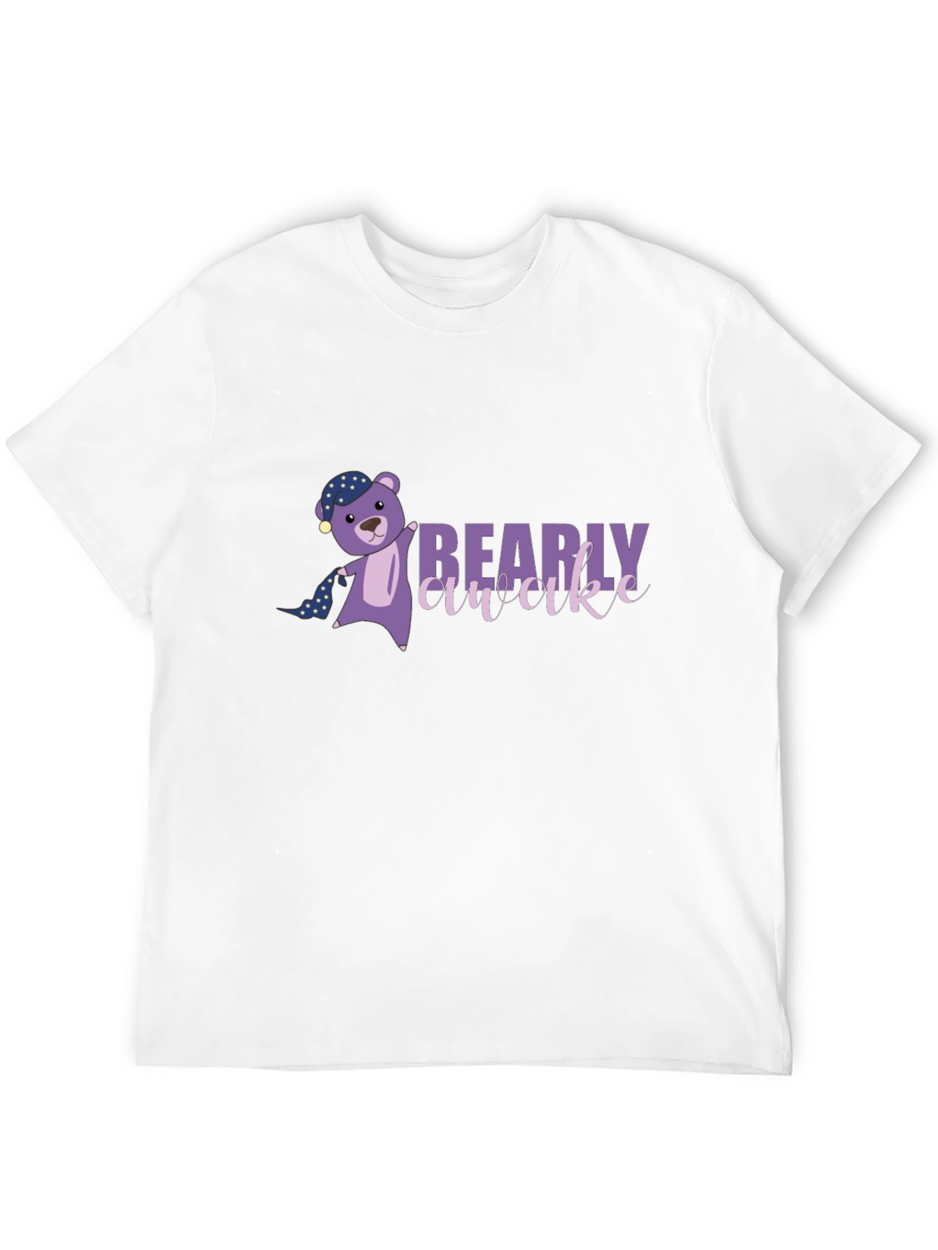 Bearly Awake Graphic Tee - Black Cotton T-Shirt
